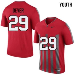 NCAA Ohio State Buckeyes Youth #29 Kevin Dever Throwback Nike Football College Jersey LFK5445IT